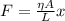 F = \frac{\eta A}{L} x