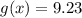 g(x)=9.23