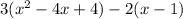 3(x^{2}-4x+4)-2(x-1)