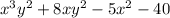 x^3y^2+8xy^2-5x^2-40