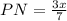 PN=\frac{3x}{7}