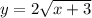 y=2\sqrt{x+3}