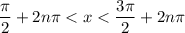 \dfrac\pi2+2n\pi