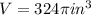 V = 324 \pi in^3