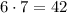 6 \cdot 7 = 42