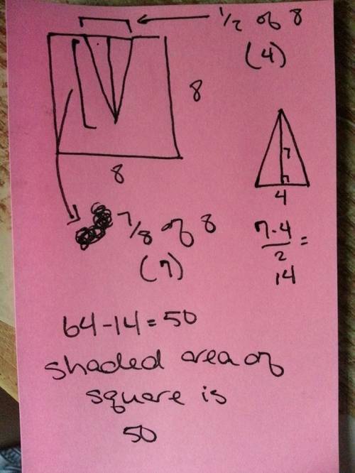 20 points  the figure shown is a square with a triangular hole cut into one side. the ratio of the h