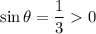 \sin\theta=\dfrac130