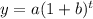 y=a(1+b)^t