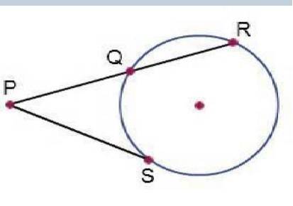 If arc sq = 84° and ∠rps = 26°, what is the measure of arc rs?
