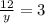 \frac{12}{y} = 3