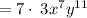 =7\cdot \:3x^7y^{11}