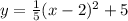 y = \frac{1}{5}(x-2)^2 + 5