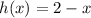 h(x) = 2-x