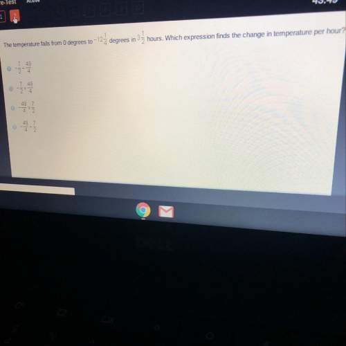 The temperature falls from 0 degrees to -12 1/4 degrees in 3 1/2 hours. which expression finds the c