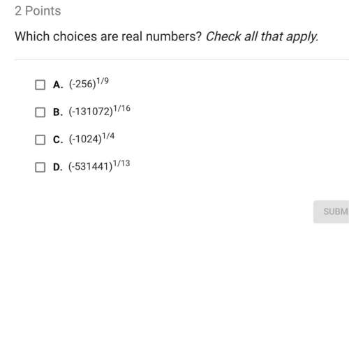 Which choices are the real numbers?