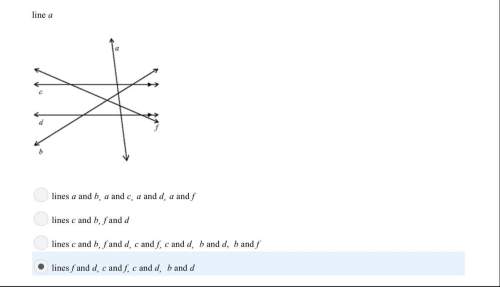 Identify the sets of lines to which the given line is a transversal. line a question 3 options: lin