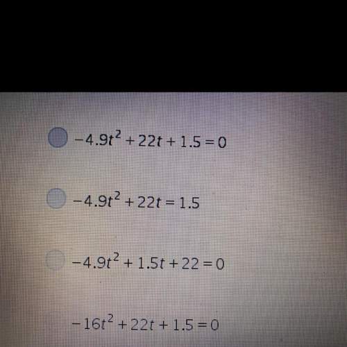 Which equation would best solve the following problem? maria releases a javelin 1.5 m above the gr