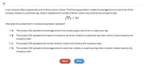 Acab company offers a special discount on fare to senior citizens. the following expression models t