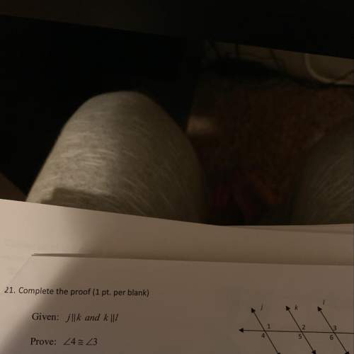 Given j is parallel to k and k is parallel to l prove angle 4 congruent to angle 3