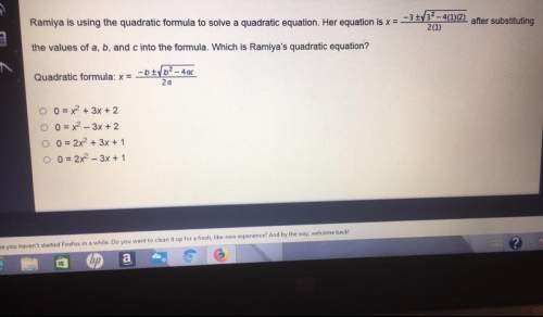 The values of a, b, and c into the formula. which is ramiya’s quadratic equation?