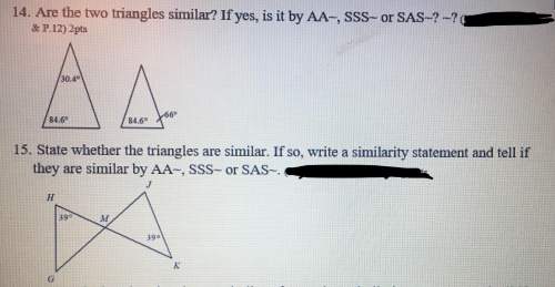 (dont ignore, need ) ❗️⚠️ state whether the two triangles are similar. if so, write a similarity sta