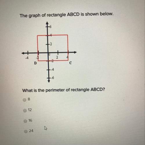 The graph of rectangle abcd is shown above