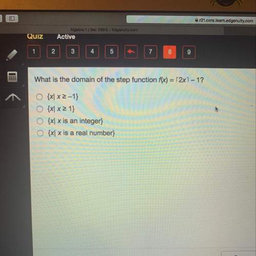 What is the domain of the step function f(x)=[2x]-1?