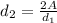 d_2=\frac{2A}{d_1}