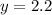 y=2.2