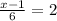 \frac{x-1}{6} = 2