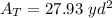 A_{T} = 27.93 \  yd^{2}