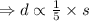 \Rightarrow d \propto \frac{1}{5}\times s