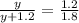 \frac{y}{y+1.2}=\frac{1.2}{1.8}