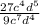 \frac{27 c^{4} d^{5}}{9 c^{7}  d^{4} }