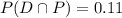 P(D \cap P) =0.11