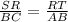 \frac{S R}{B C}=\frac{R T}{AB}