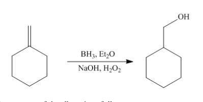 Hydroboration-oxidation of an alkene, C7H12, gives a single product that exhibits 13C spectral data