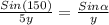 \frac{Sin(150)}{5y}=\frac{Sin\alpha }{y}