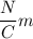 \dfrac{N}{C}m