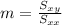 m=\frac{S_{xy}}{S_{xx}}