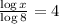 \frac{\log x}{\log 8}=4