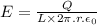 E=\frac{Q}{L\times 2\pi.r.\epsilon_0}