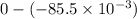 0-(-85.5\times 10^{-3})