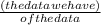 \frac{(the data we have)}{of the data}