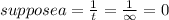 suppose a=\frac{1}{t}=\frac{1}{\infty}=0