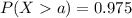 P(Xa)=0.975