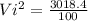 Vi^{2}= \frac{3018.4}{100}