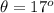 \theta=17^o