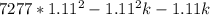 7277*1.11^2 - 1.11^2k - 1.11k