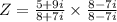 Z =  \frac{5 + 9i}{8 + 7i}  \times  \frac{8 - 7i}{8  - 7i}